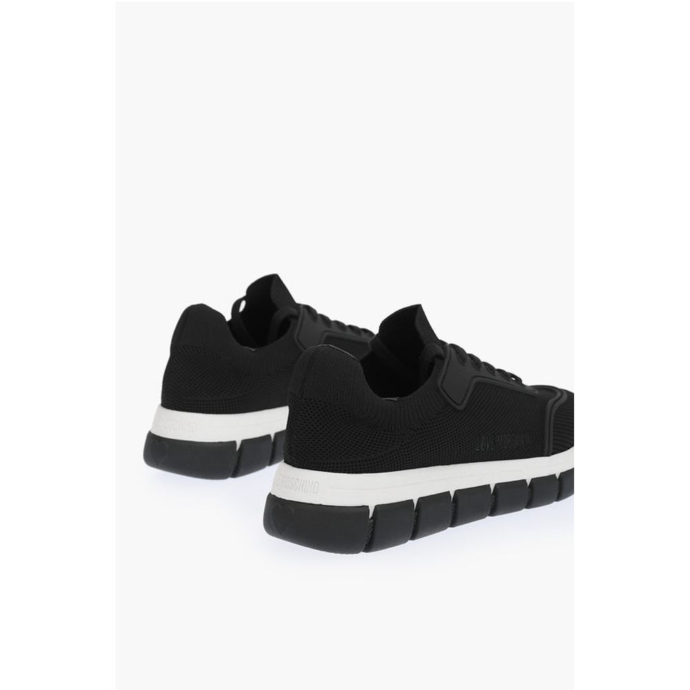 Moschino LOVE perforeted fabric TASSEL 50 sneakers with track sole