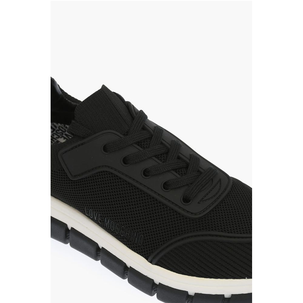 Moschino LOVE perforeted fabric TASSEL 50 sneakers with track sole