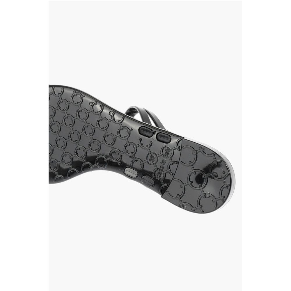 Moschino LOVE rubber thong sandals with heart detail