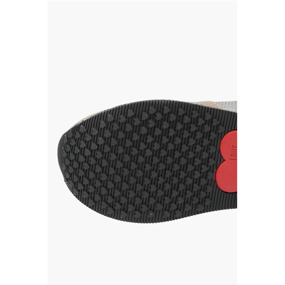 Moschino LOVE suede leather sneakers with sequins