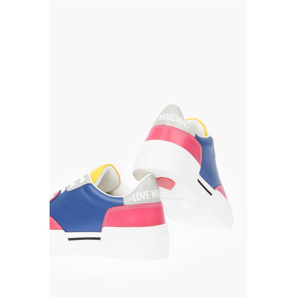 Moschino LOVE Leather Sneakers TEXTURE50 with Logo