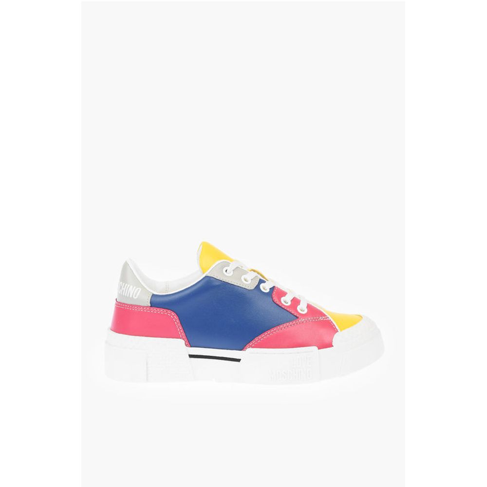 Moschino LOVE Leather Sneakers TEXTURE50 with Logo