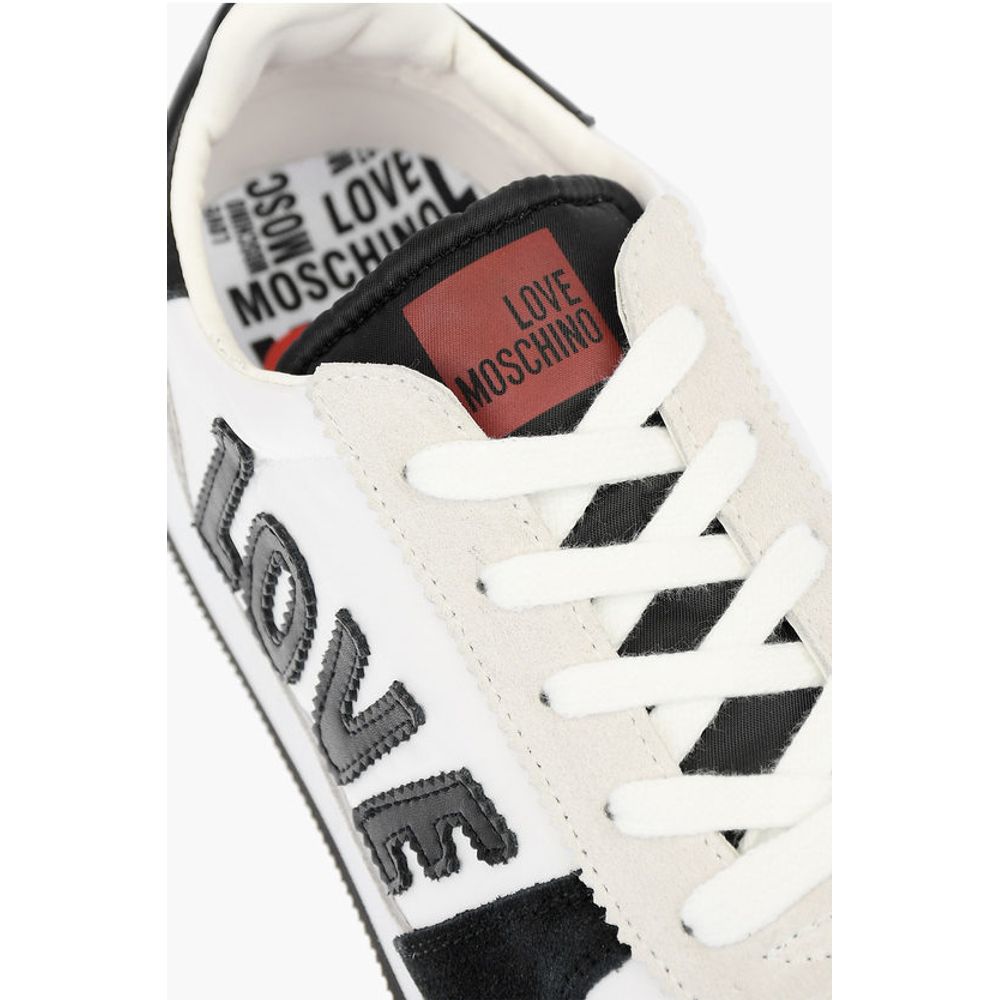 Moschino LOVE suede leather and fabric sneakers