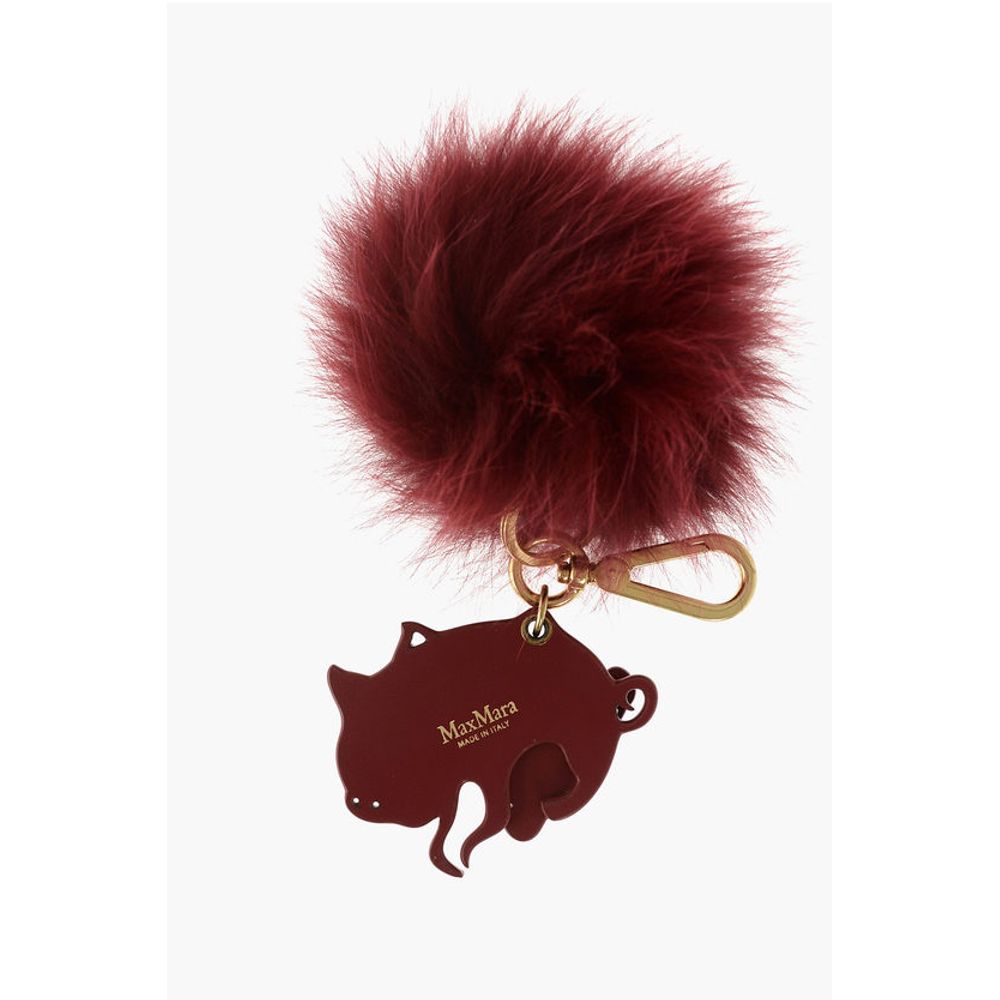 Max Mara leather and real fur TINACNY keyrings