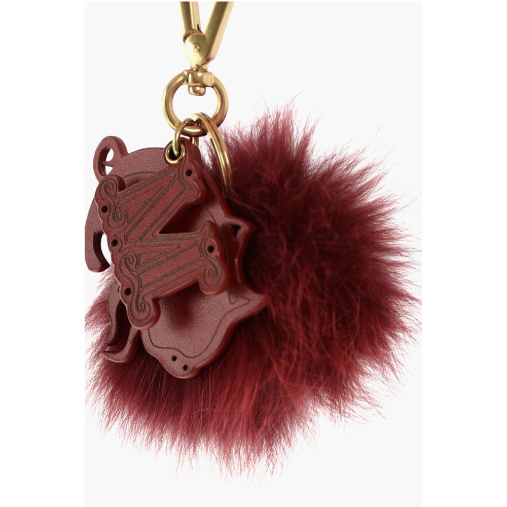Max Mara leather and real fur TINACNY keyrings