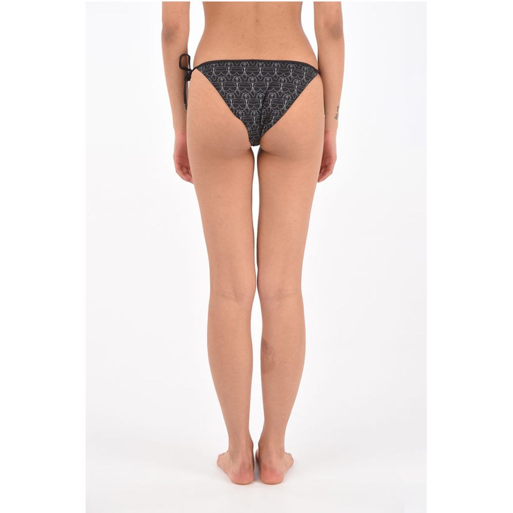 Karl Lagerfeld All Over Printed Tie Side Bikini Bottom