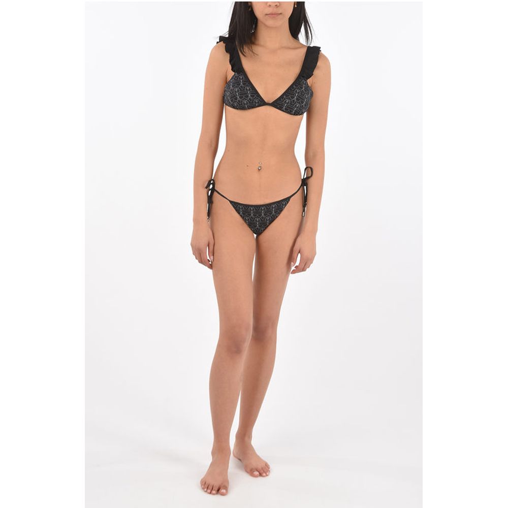 Karl Lagerfeld All Over Printed Tie Side Bikini Bottom