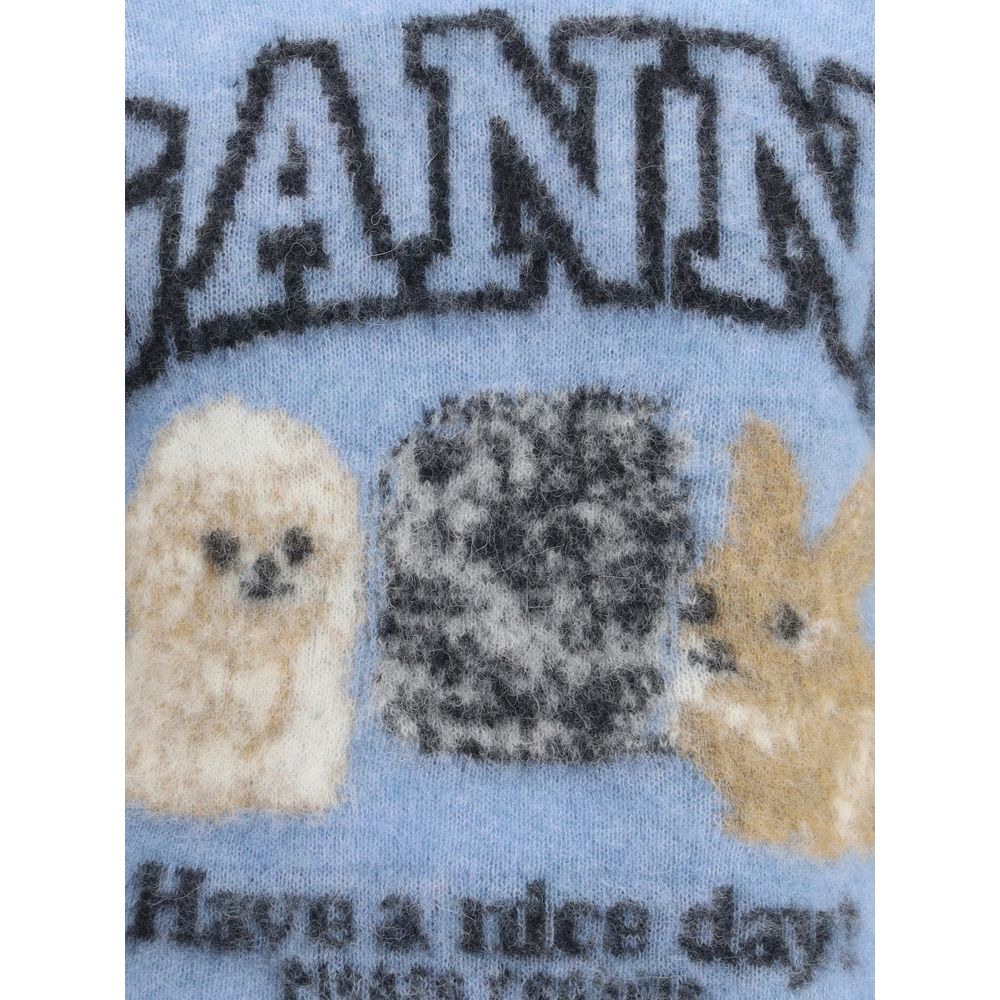 Ganni Puppies short sleeve Sweater