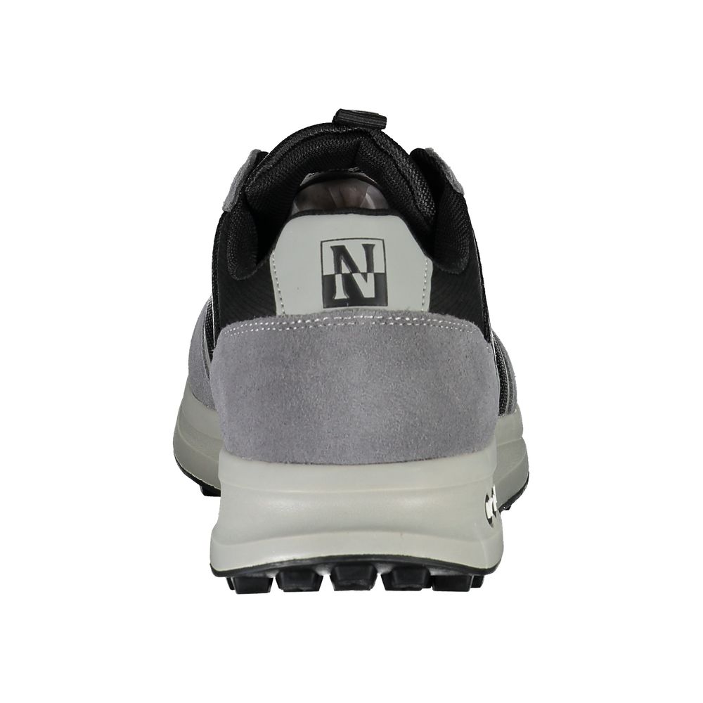 Napapijri Brown Leather Men Sneaker
