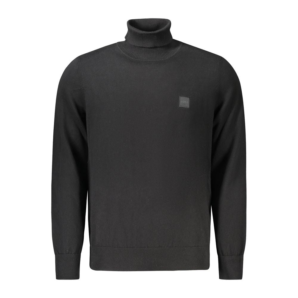 Hugo Boss Moški pulover iz črne volne