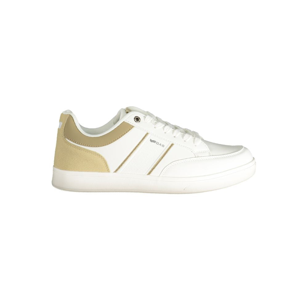 Gas White Polyester Men Sneaker
