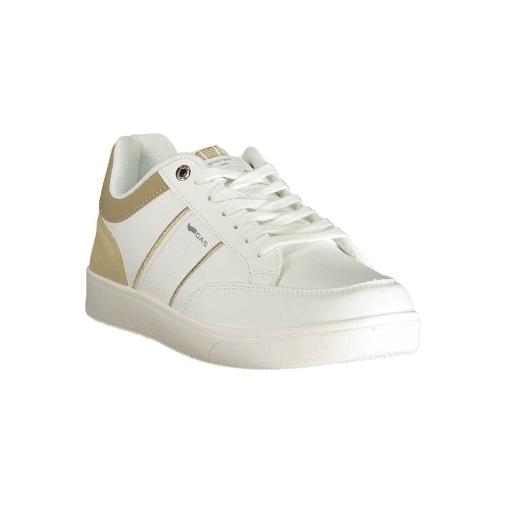 Gas White Polyester Men Sneaker