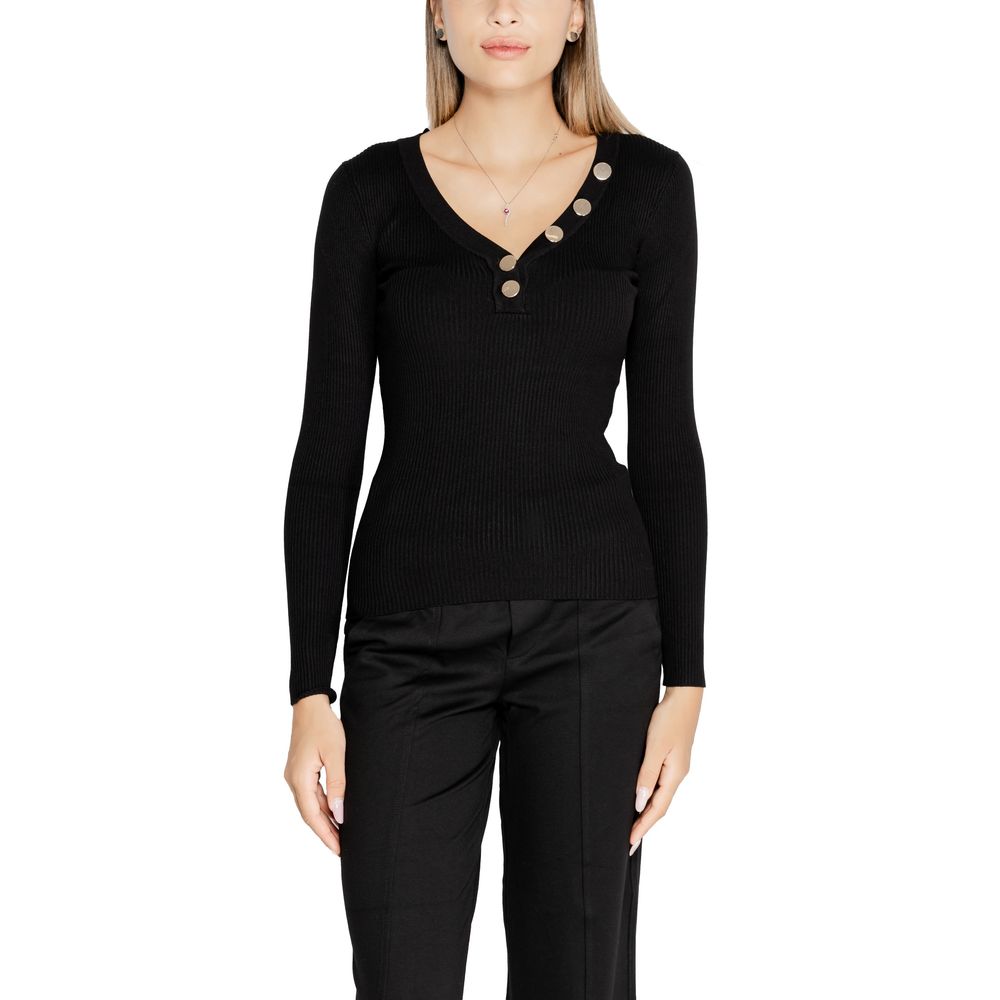 Morgan De Toi Black Viscose Tops & T-Shirt