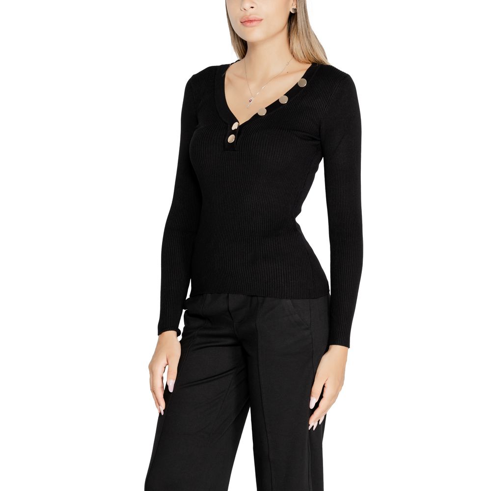Morgan De Toi Black Viscose Tops & T-Shirt