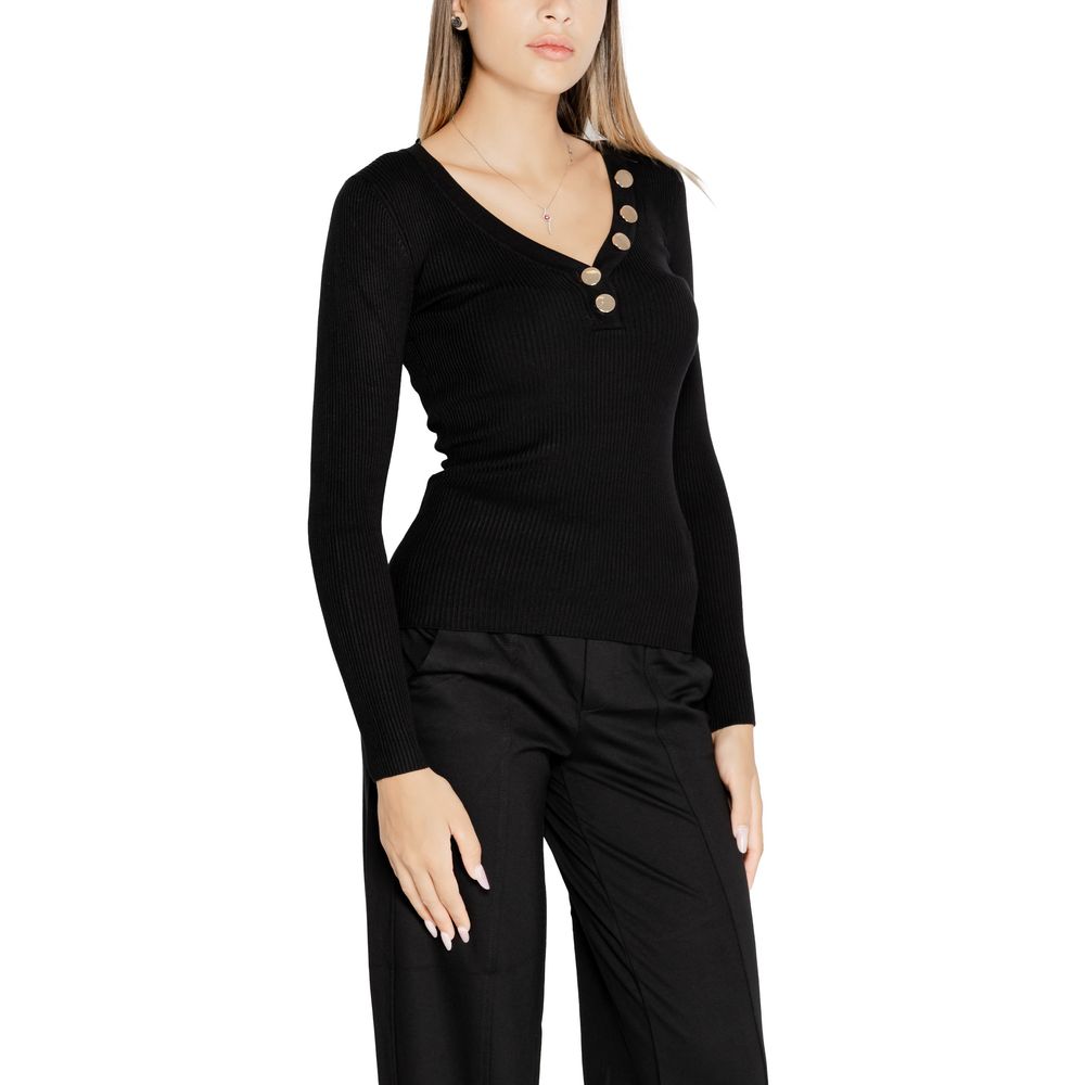 Morgan De Toi Black Viscose Tops & T-Shirt