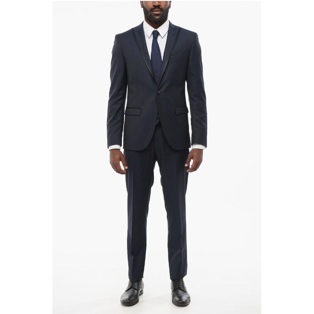 Corneliani CC COLLECTION 3 Pieces RESET CERIMONIA Suit With Satin Detai