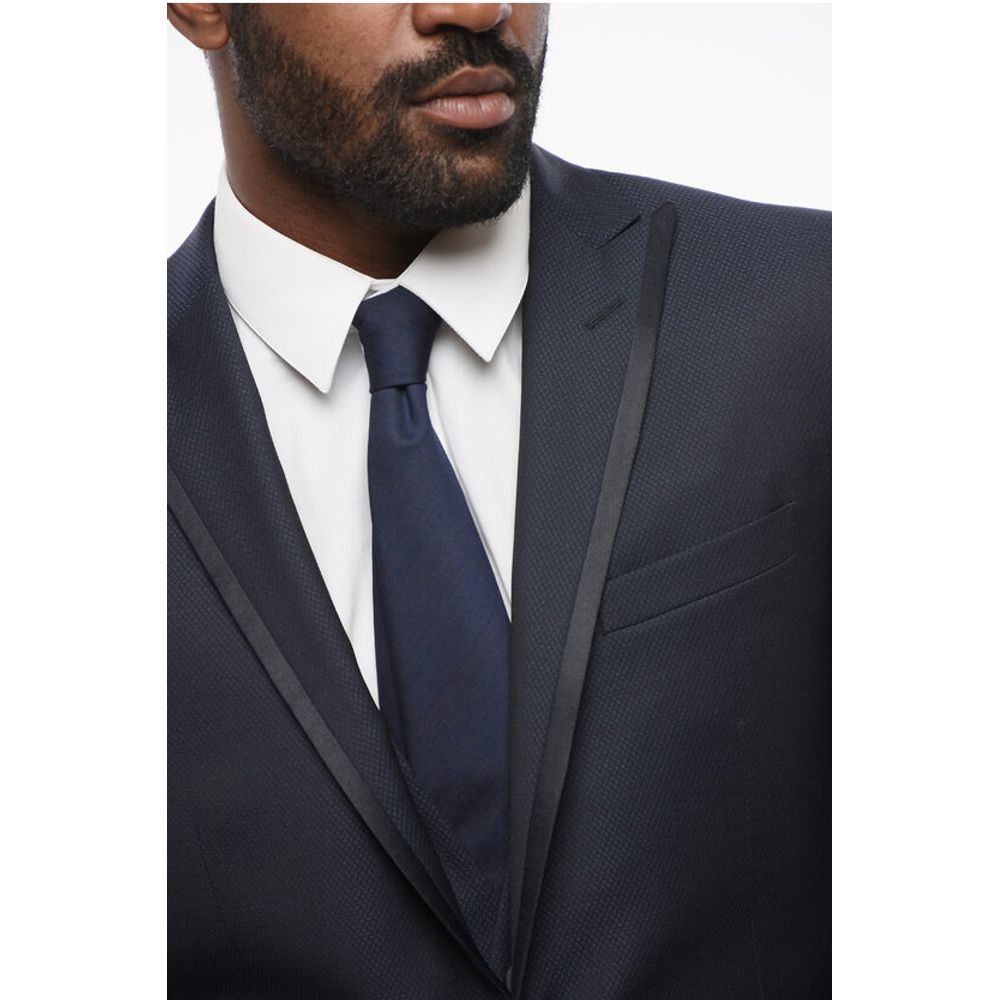 Corneliani CC COLLECTION 3 Pieces RESET CERIMONIA Suit With Satin Detai