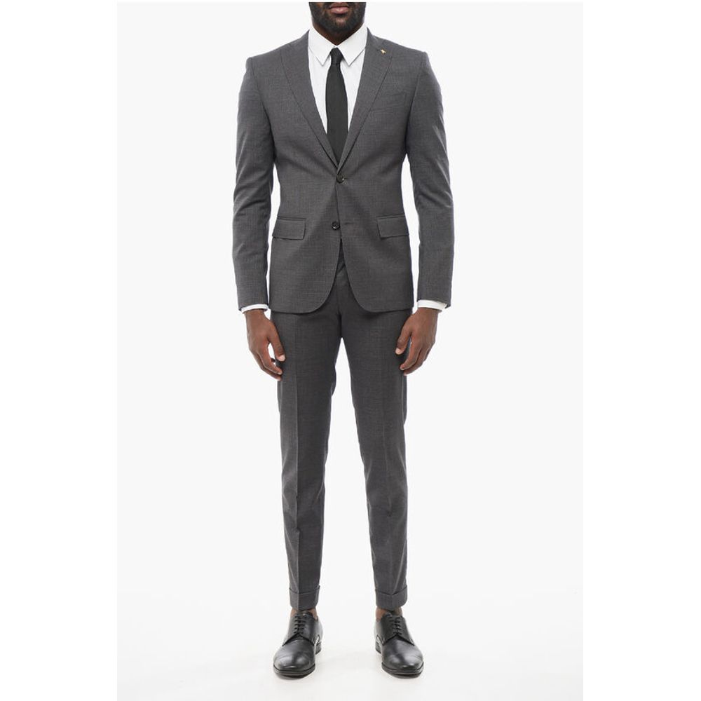 Corneliani CC COLLECTION Wool Blend RESET Single Breasted Suit With Fla