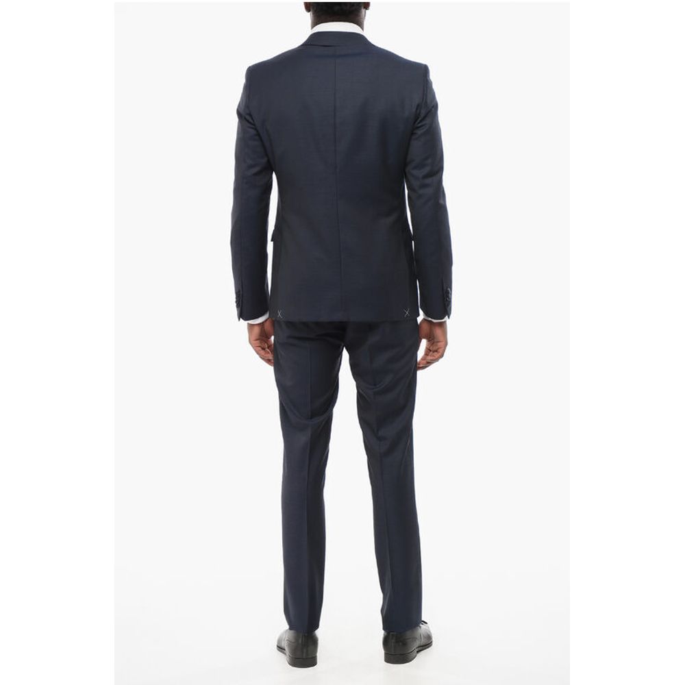 Corneliani CC COLLECTION 3 Pieces RESET CERIMONIA Suit With Satin Detai