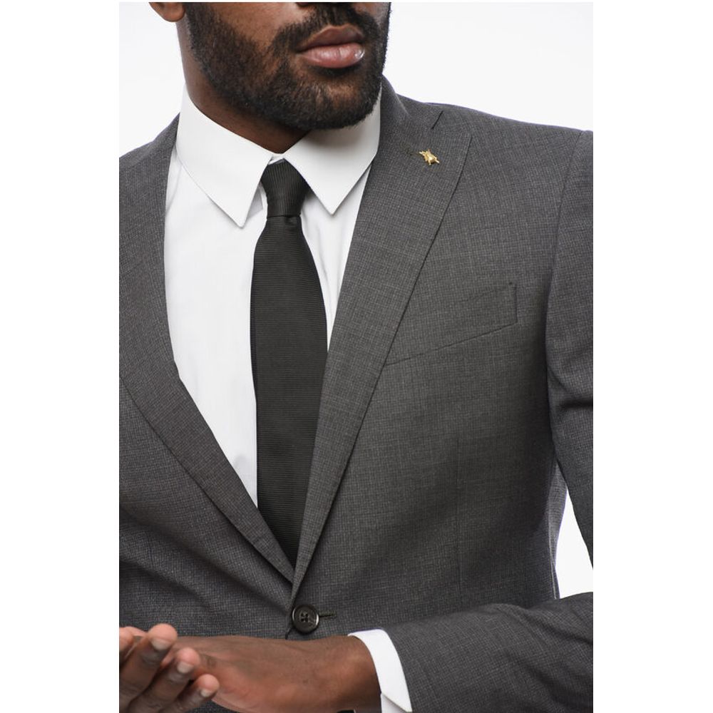 Corneliani CC COLLECTION Wool Blend RESET Single Breasted Suit With Fla