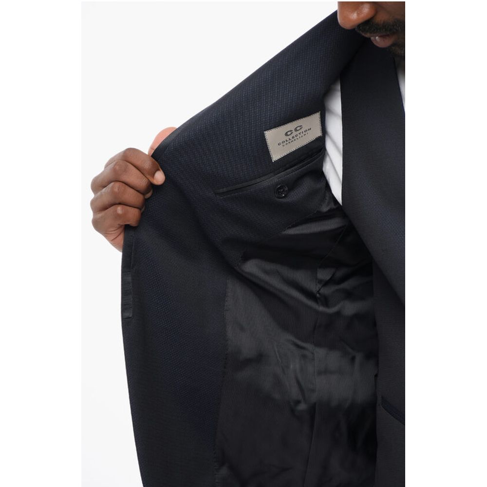 Corneliani CC COLLECTION 3 Pieces RESET CERIMONIA Suit With Satin Detai