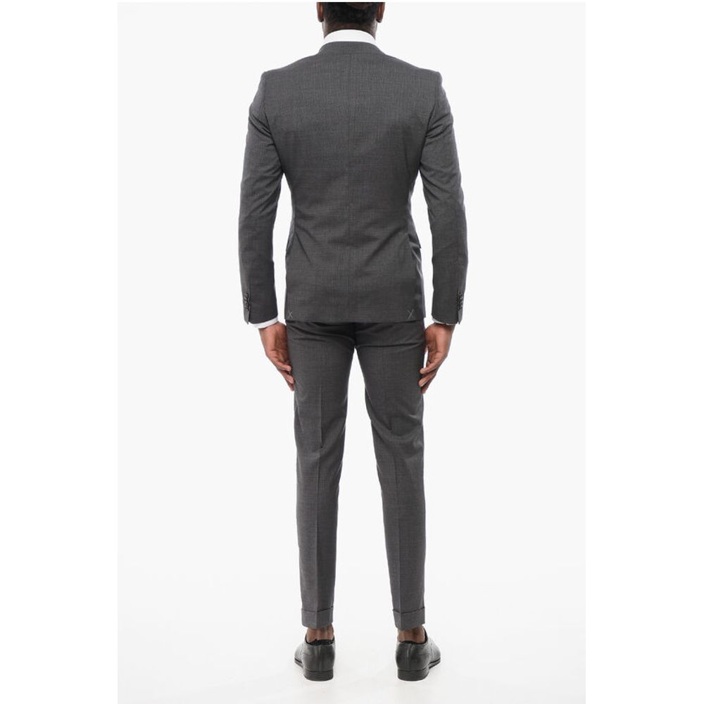 Corneliani CC COLLECTION Wool Blend RESET Single Breasted Suit With Fla