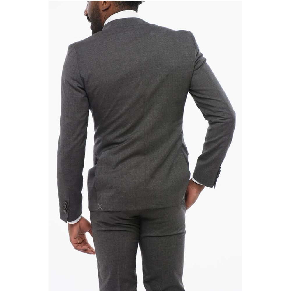 Corneliani CC COLLECTION Wool Blend RESET Single Breasted Suit With Fla