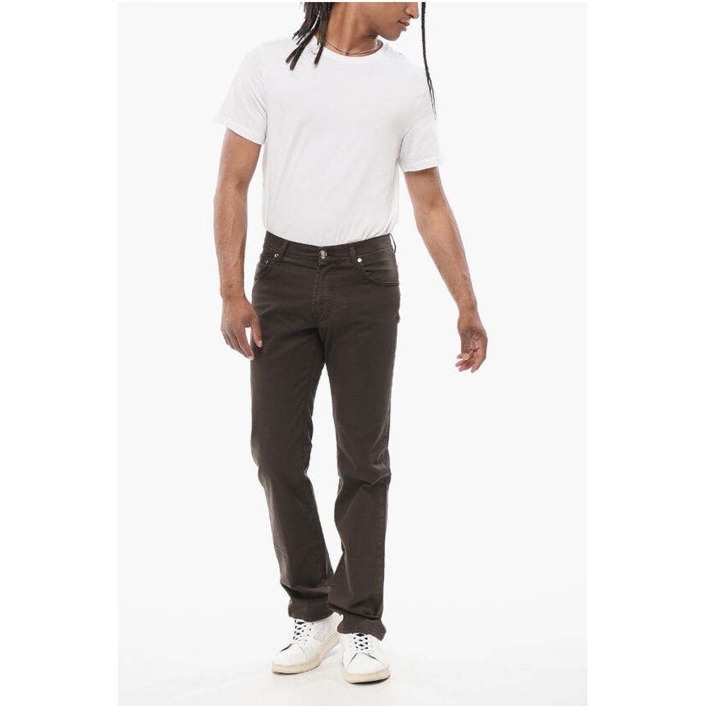 Corneliani ID LUXURY Straight Fit Denims with Embroidered Logo