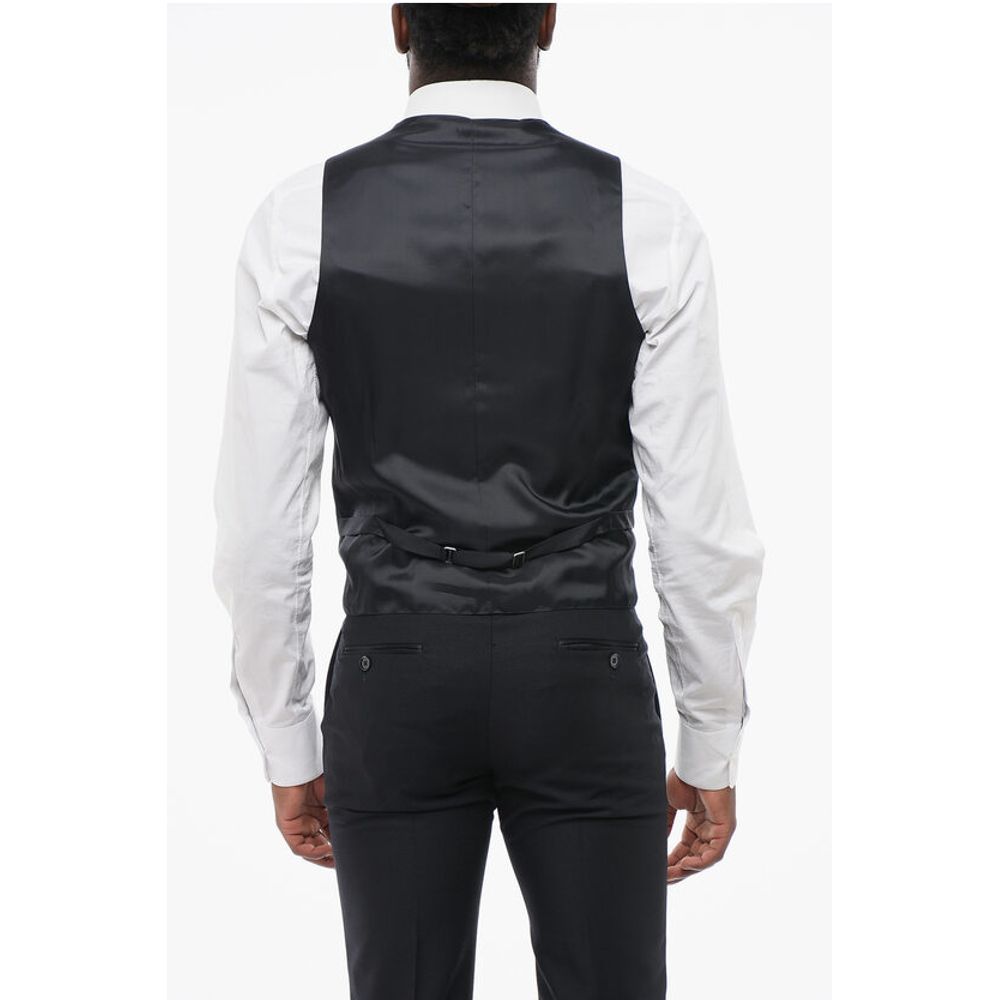 Corneliani Wool Single Breasted Blazer With Satin Lapel