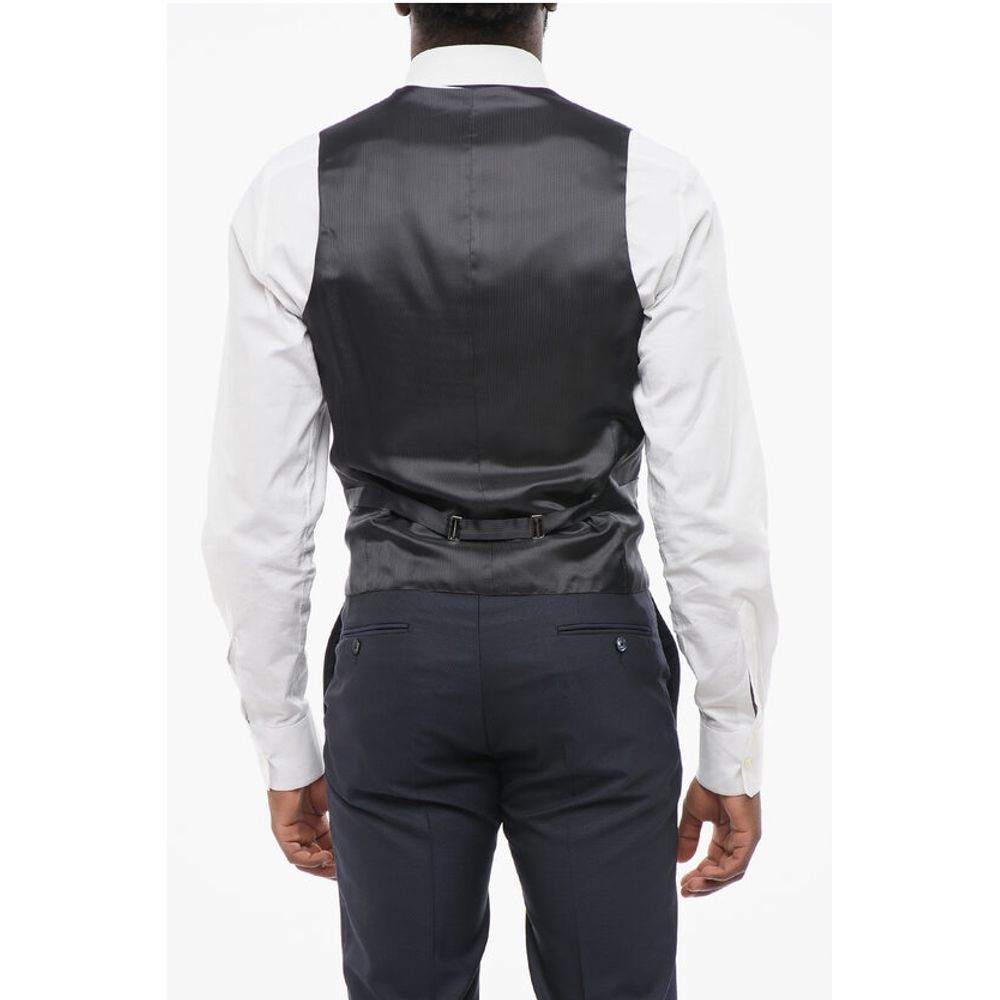 Corneliani CODE Three-Pieces Suit with Contrasting Trims