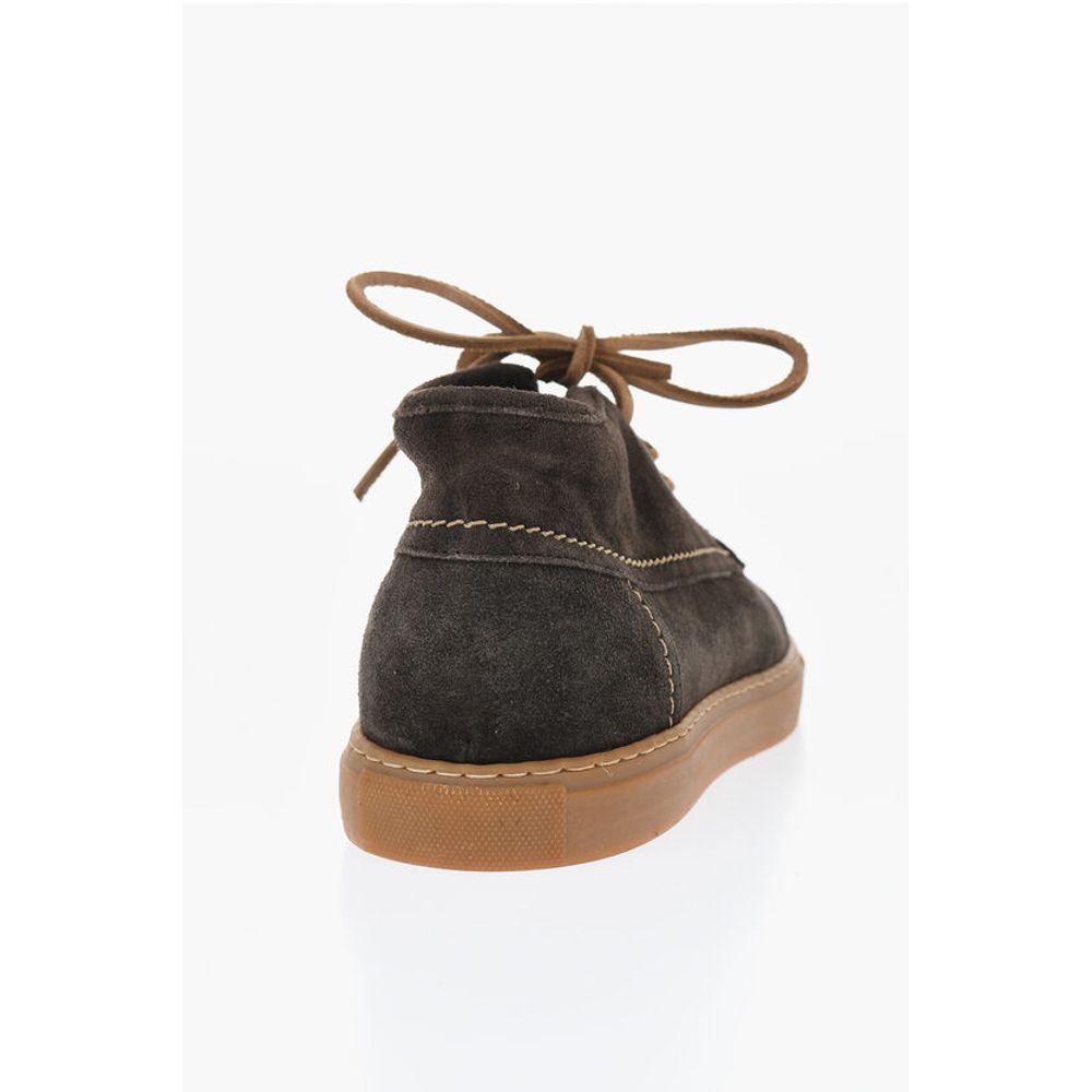 Corneliani ID Suede Desert Boots with Checked Inner