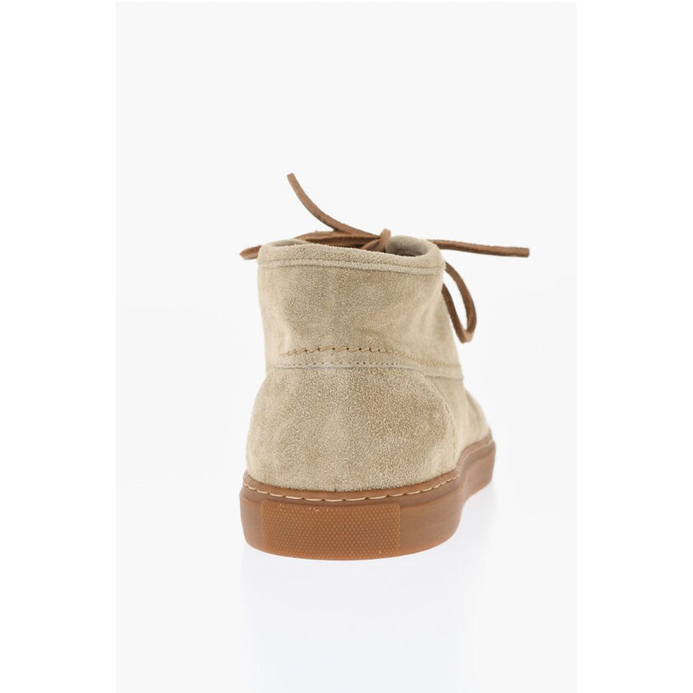Corneliani ID Suede Desert Boots with Checked Inner
