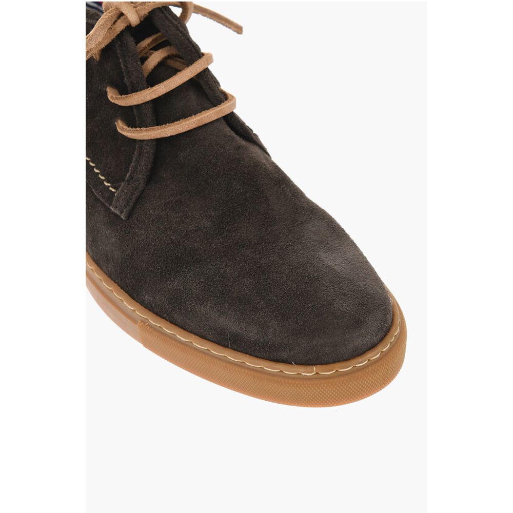 Corneliani ID Suede Desert Boots with Checked Inner