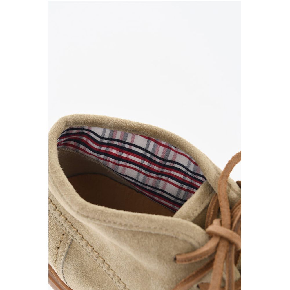 Corneliani ID Suede Desert Boots with Checked Inner
