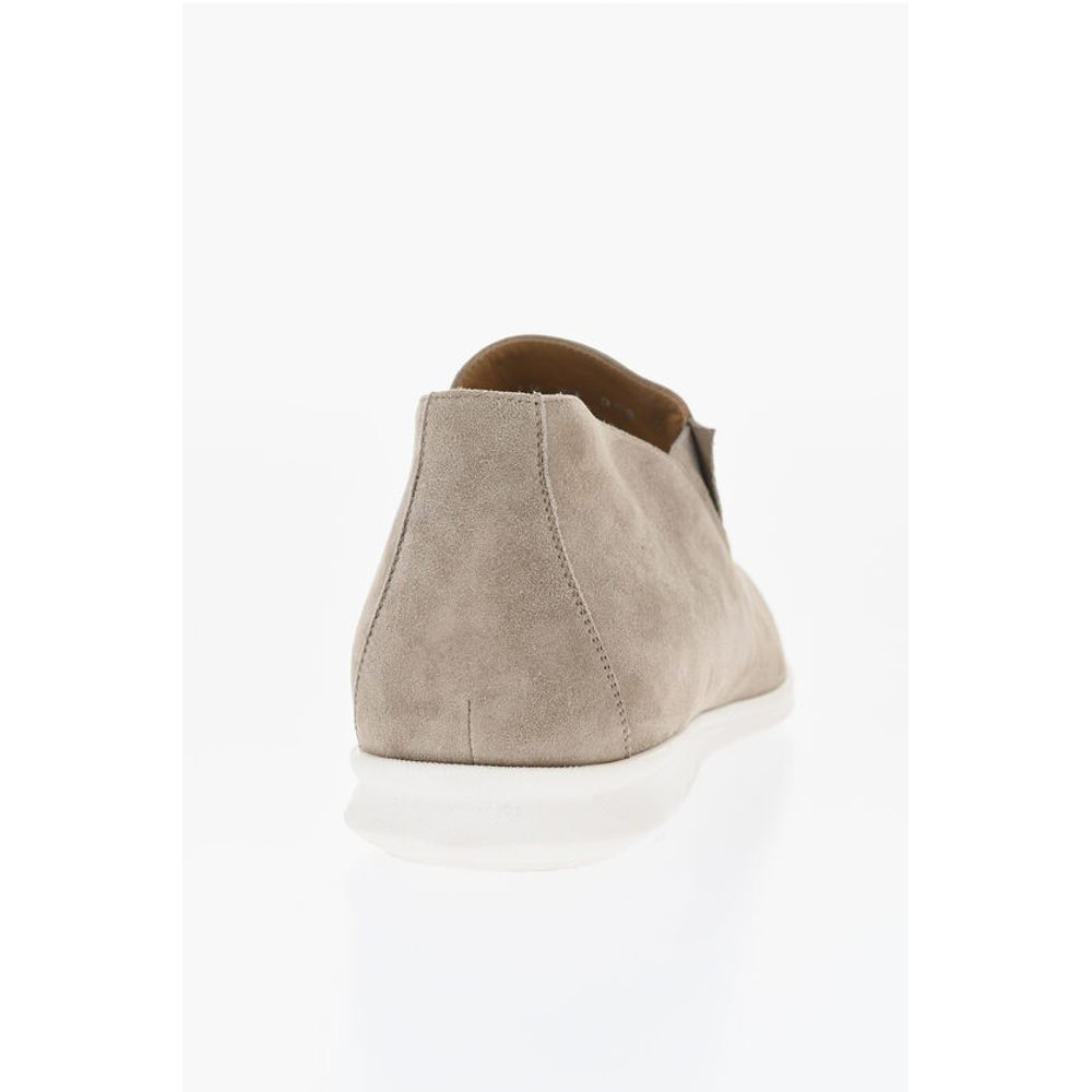 Corneliani Suede Slip-On Shoes with Contrasting Sole