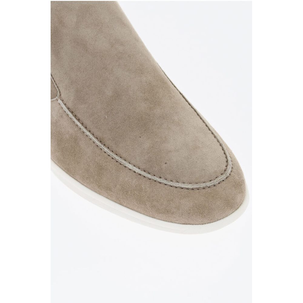 Corneliani Suede Slip-On Shoes with Contrasting Sole