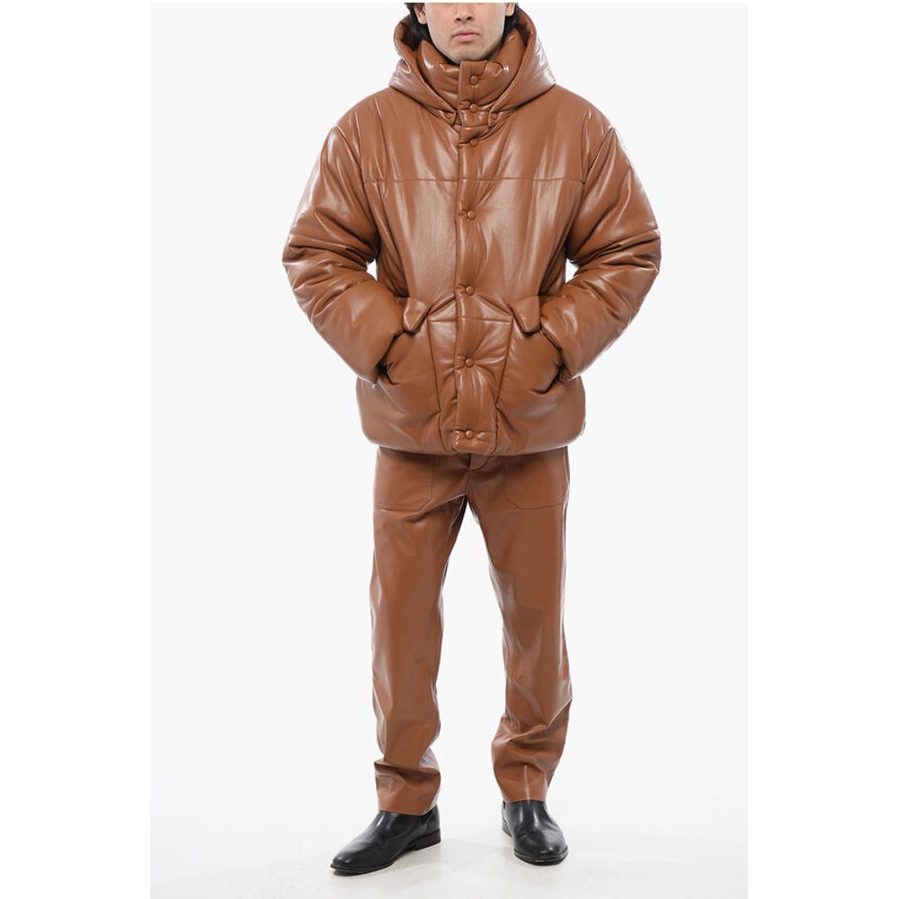Nanushka Patent Faux Leather Jacket with Snap Buttons