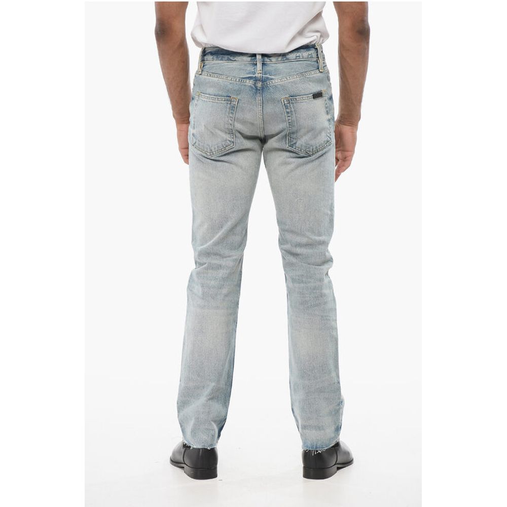 Fear Of God Slim Fit Delavè Denims with Raw-cut Hem 20cm