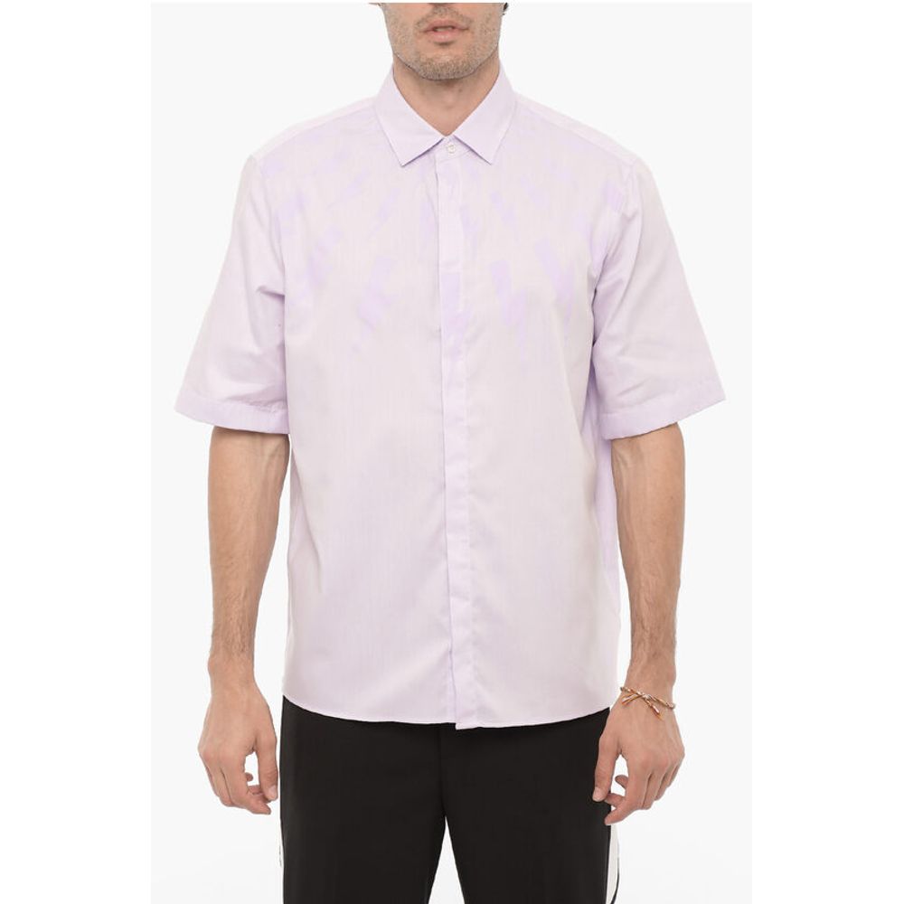 Neil Barrett Short Sleeved FAIRISLE THUNDERBOLT Shirt