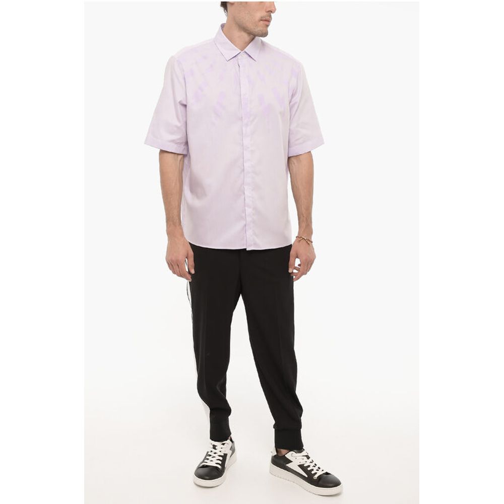 Neil Barrett Short Sleeved FAIRISLE THUNDERBOLT Shirt