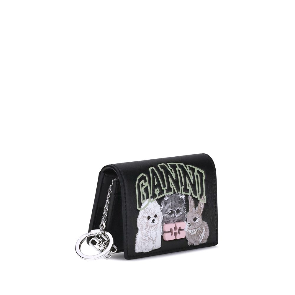 Ganni Bou Card Holder with Animals