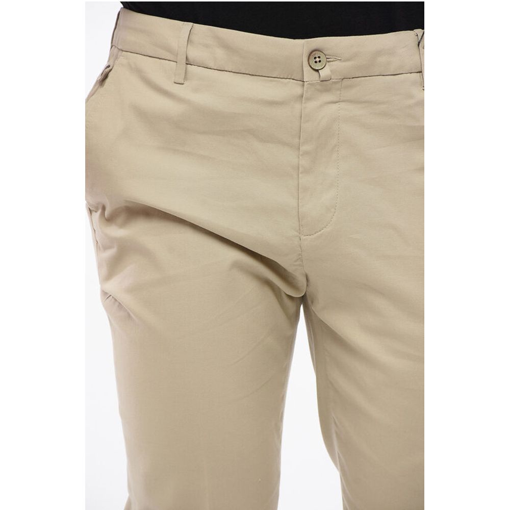 Corneliani Textured Cotton Pants with Belt Loop