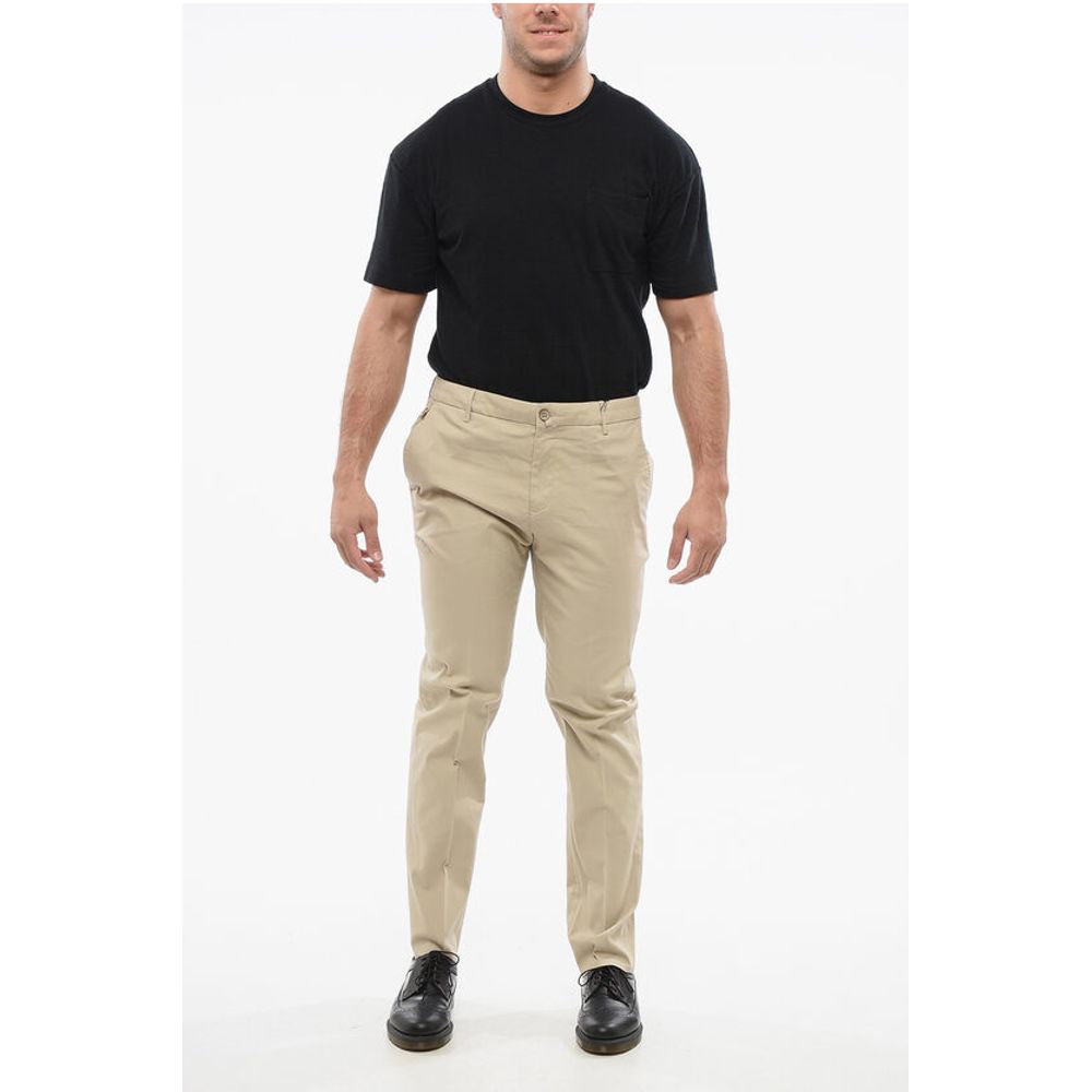 Corneliani Textured Cotton Pants with Belt Loop