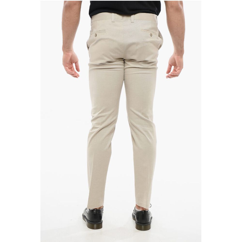 Corneliani Textured Cotton Pants with Belt Loop