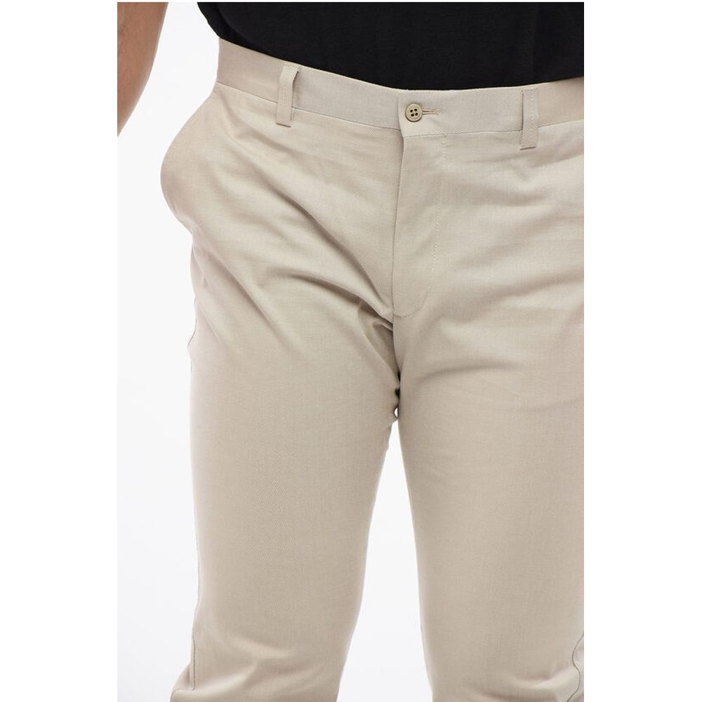 Corneliani Textured Cotton Pants with Belt Loop