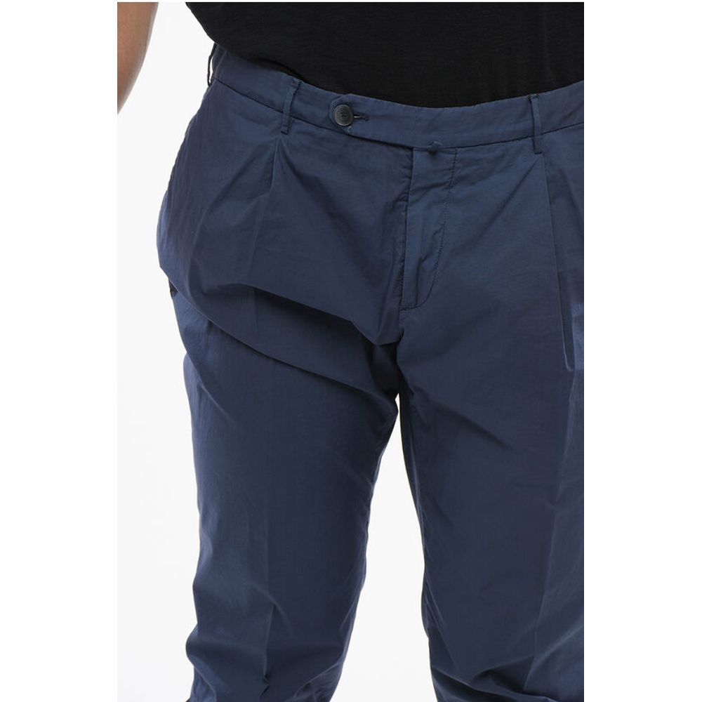 Corneliani ID HAND-DYED Cotton Chinos Pants with Pleats