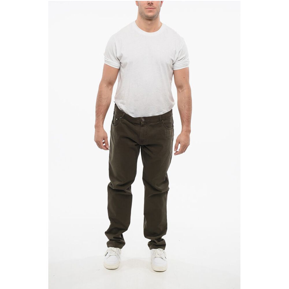 Corneliani ID 5-Pocketed Cotton Blend Pants