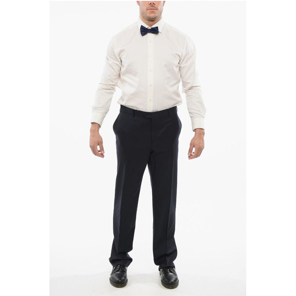 Corneliani Virgin Wool MANTUA Pants with Hidden Closure