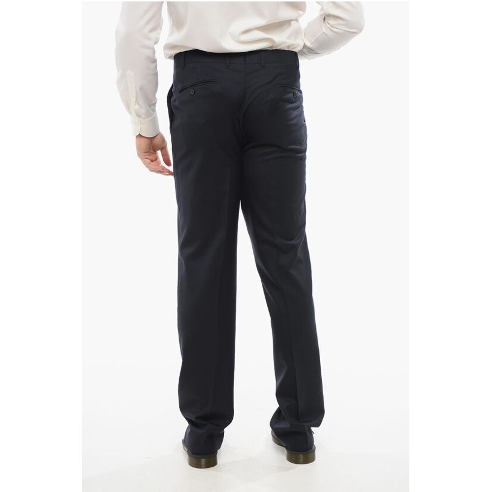 Corneliani Virgin Wool MANTUA Pants with Hidden Closure