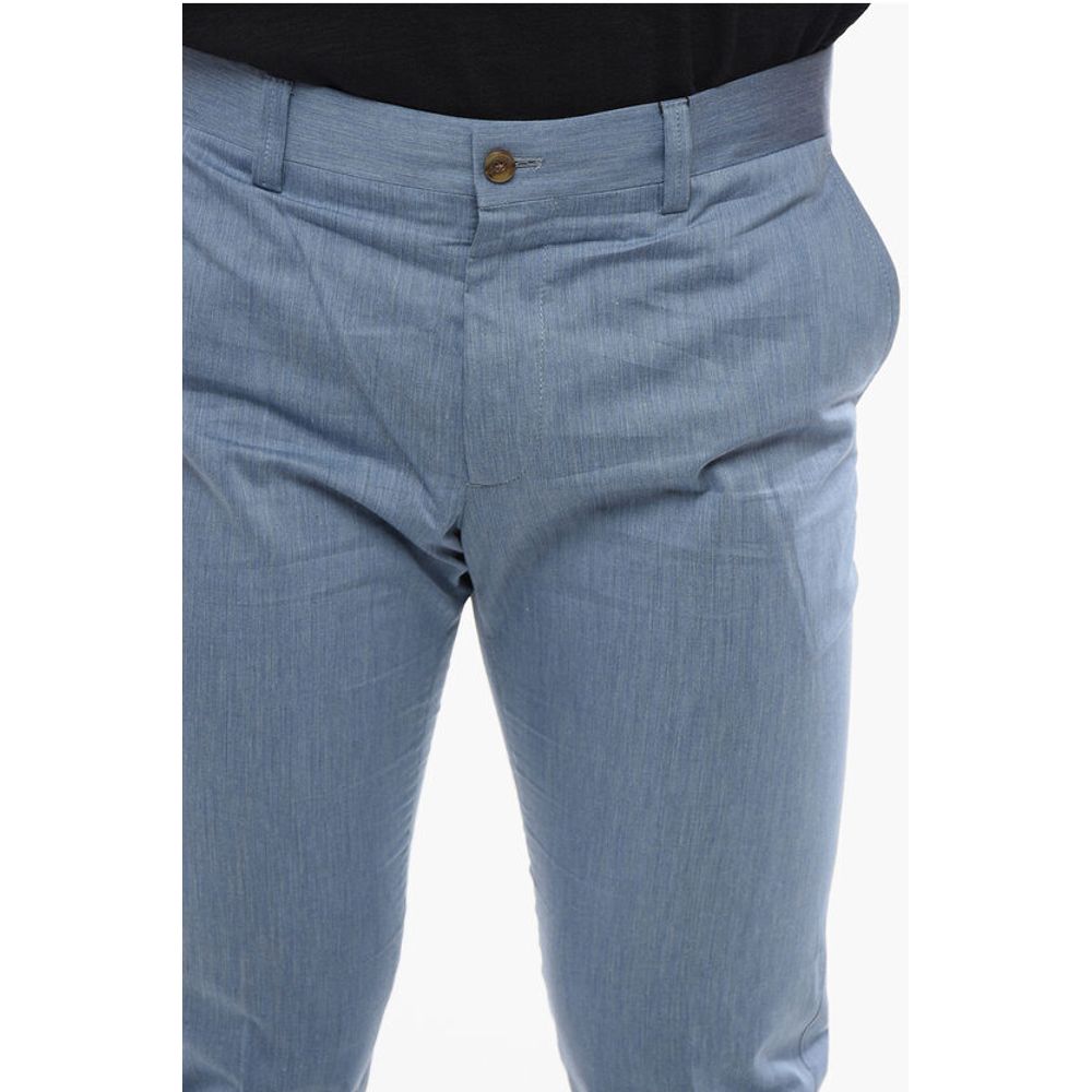 Corneliani ID Pure Cotton Chinos Pants with Belt Loops